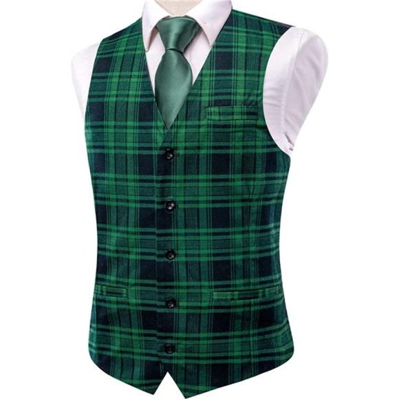 Jackets & Coats Mens L411 Retro Suit Vest Green Plaid Poshmark